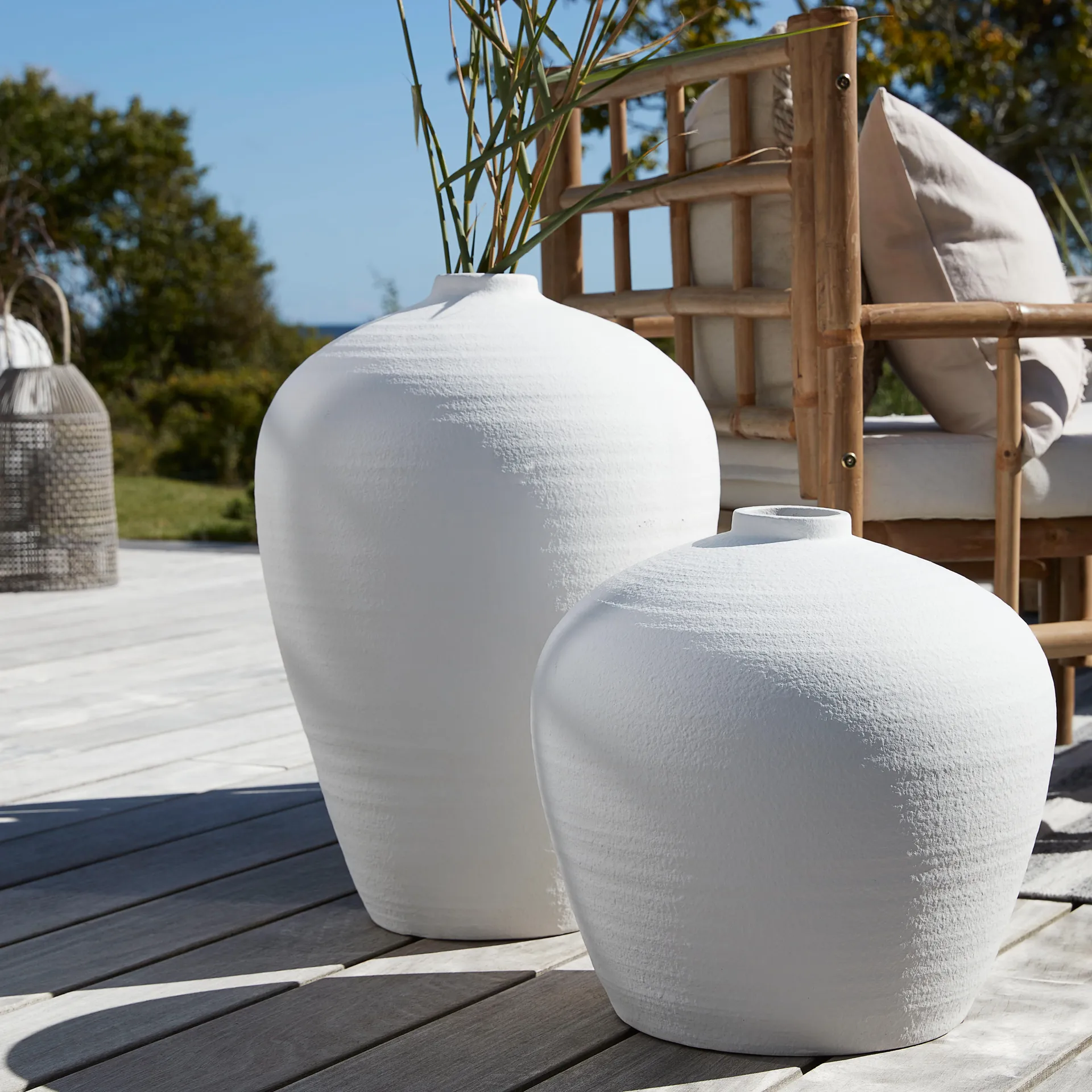 Vaso Catia 38 cm, Branco Lene Bjerre