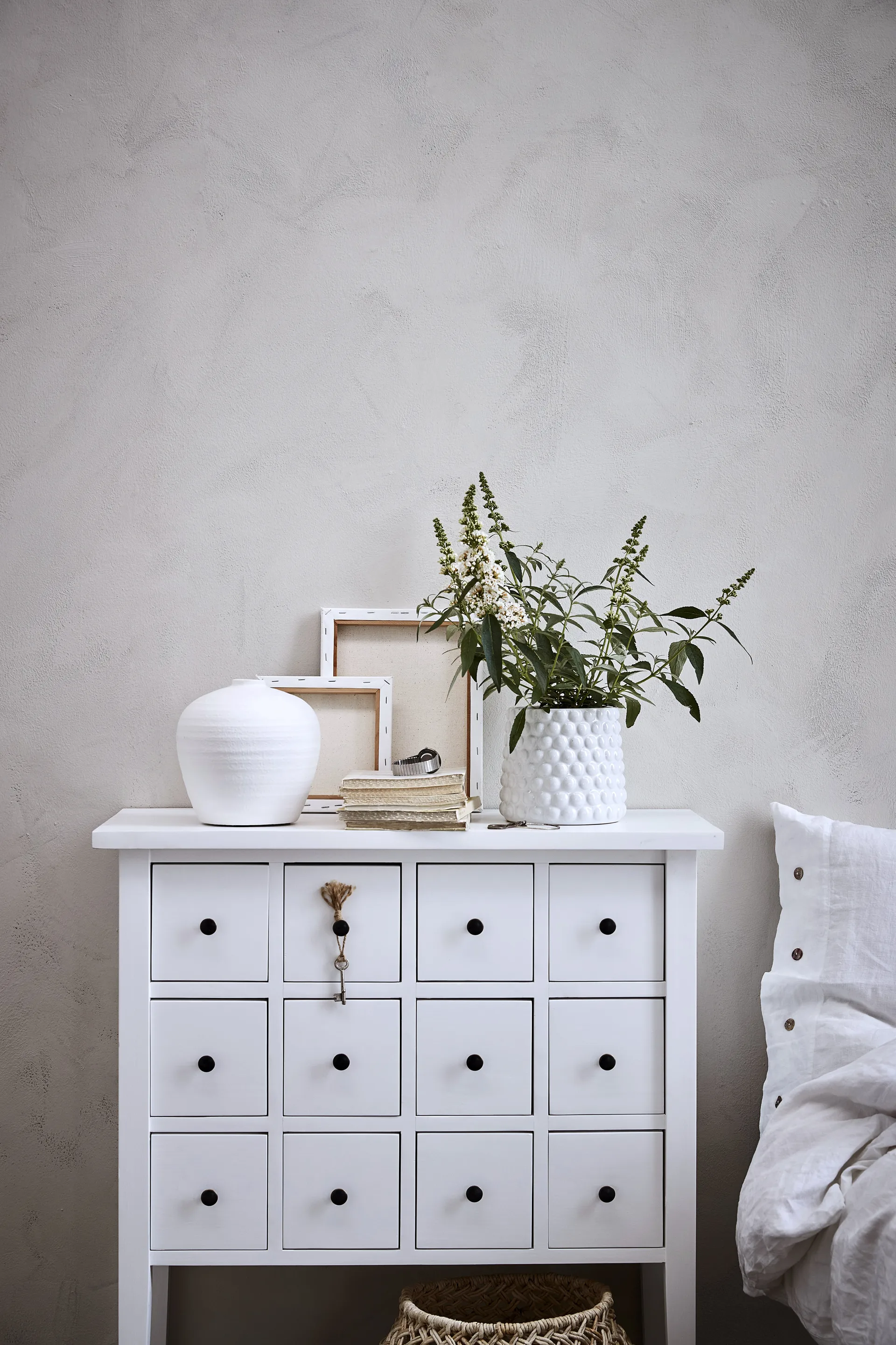 Vaso de flores Dotsie Ø18 cm, Branco Lene Bjerre