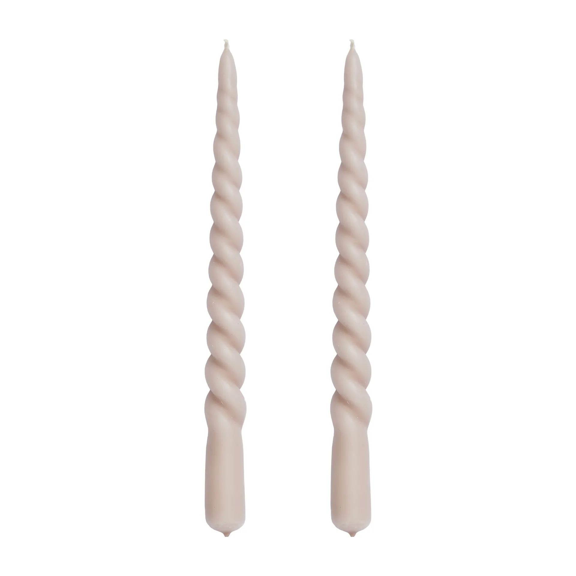 Vela torcida Twisted 25 cm, 2 unidades, Bark Lene Bjerre