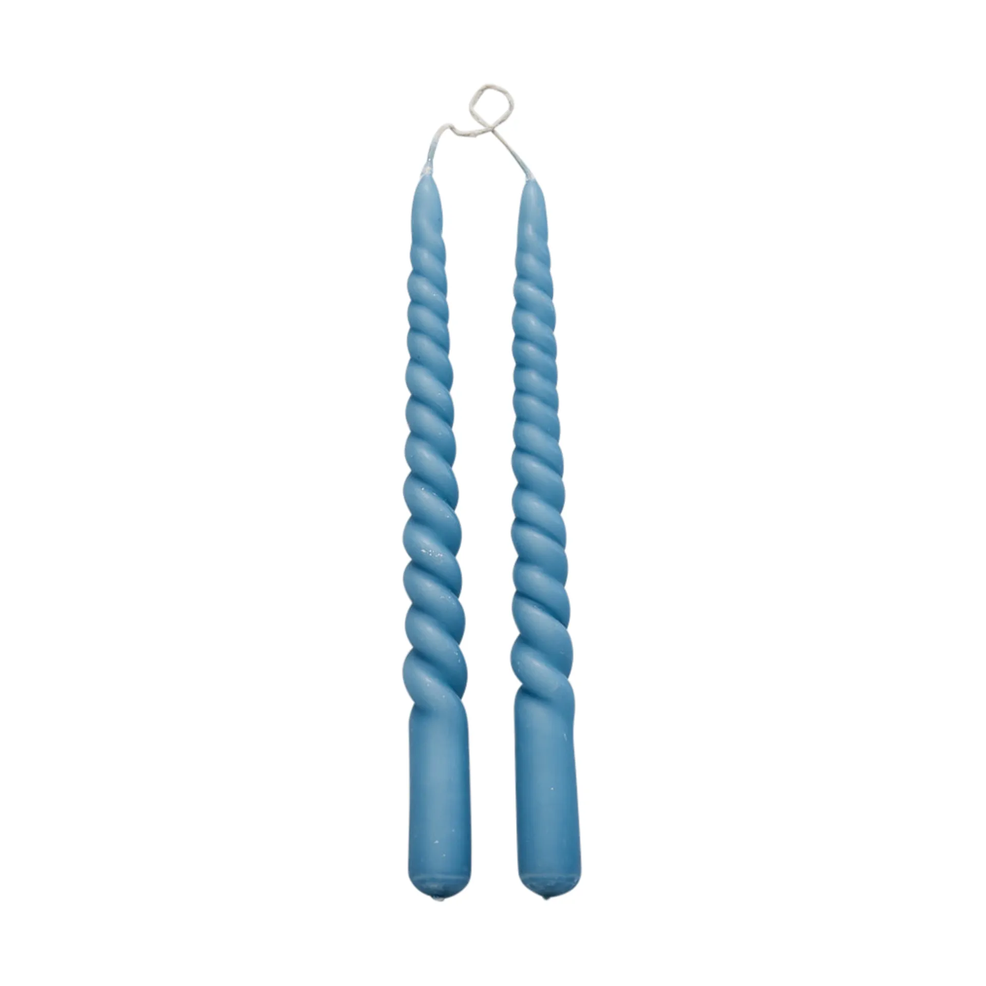 Vela torcida Twisted 25 cm, 2 unidades, F. Blue Lene Bjerre