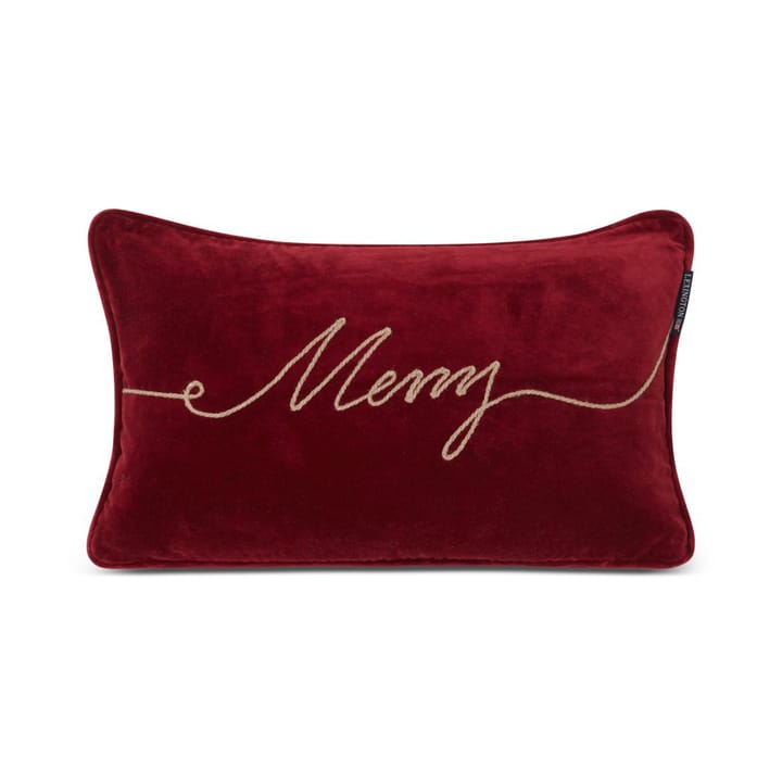 Almofada algodão e veludo Algodão Merry 30x50 cm, Vermelho Lexington