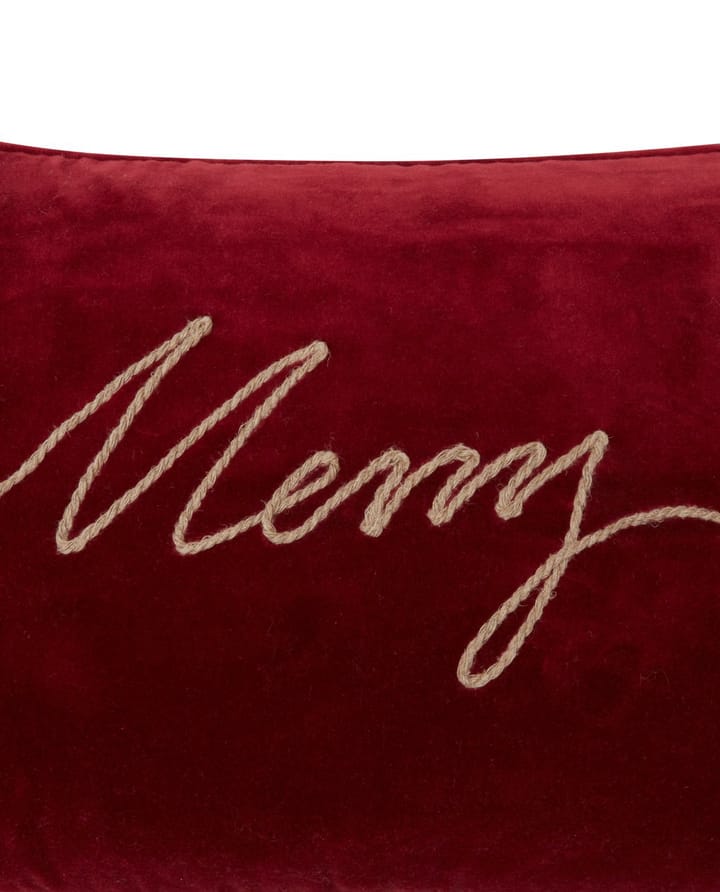 Almofada algodão e veludo Algodão Merry 30x50 cm, Vermelho Lexington
