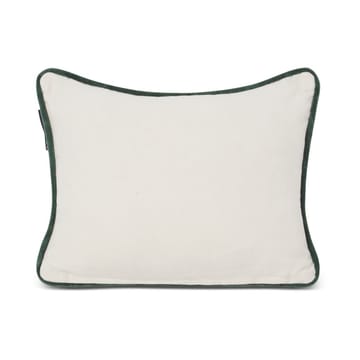 Almofada de algodão e veludo Holiday Car Organic 30x40 cm - Branco-vermelho multi - Lexington
