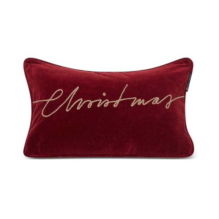 Almofada de veludo Algodão Orgânico Christmas 30x50 cm, Vermelho Lexington