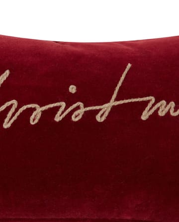 Almofada de veludo Algodão Orgânico Christmas 30x50 cm - Vermelho - Lexington