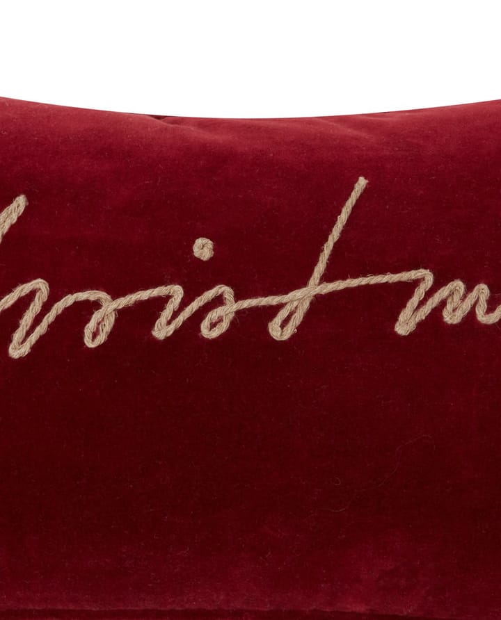 Almofada de veludo Algodão Orgânico Christmas 30x50 cm, Vermelho Lexington