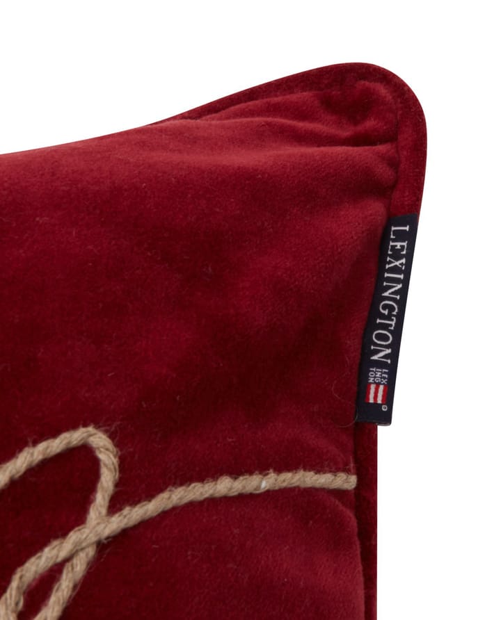 Almofada de veludo Algodão Orgânico Christmas 30x50 cm, Vermelho Lexington