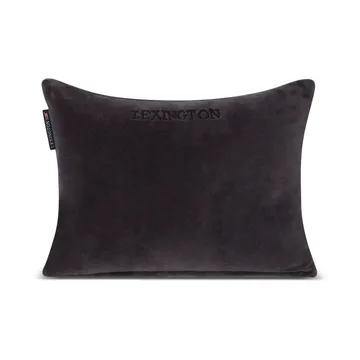 Almofada de veludo de algodão orgânico às riscas 30x40 cm - Cinza escuro-cinza claro - Lexington