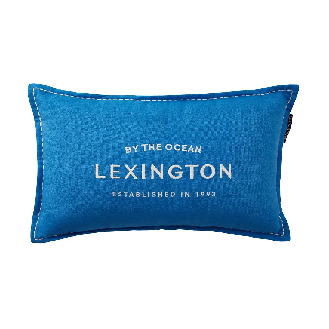 Almofada Logo Embroidered Linen/Cotton 30x50 cm, Blue Lexington