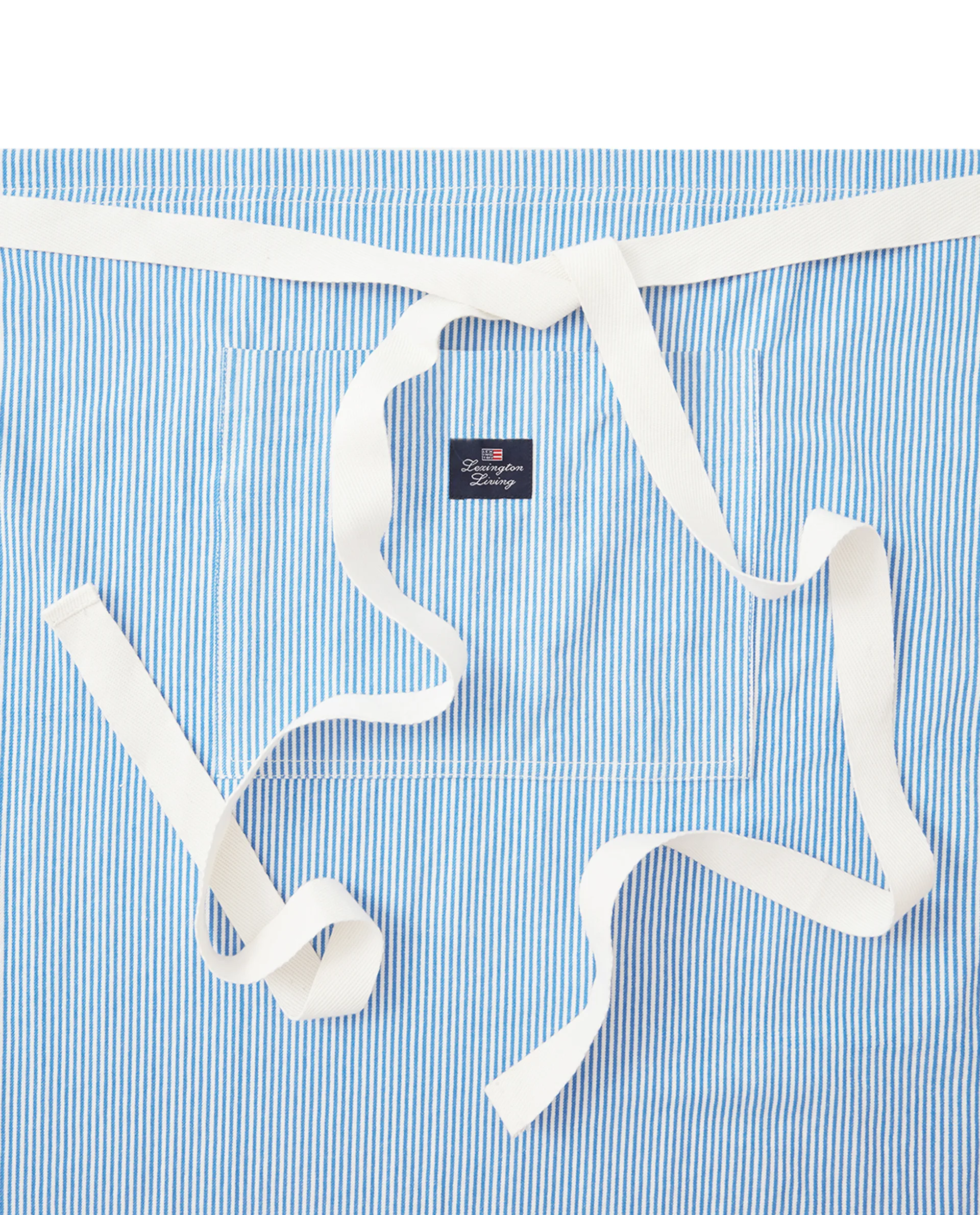 Avental para churrasco Oxford Striped 85x80 cm, Azul-branco Lexington