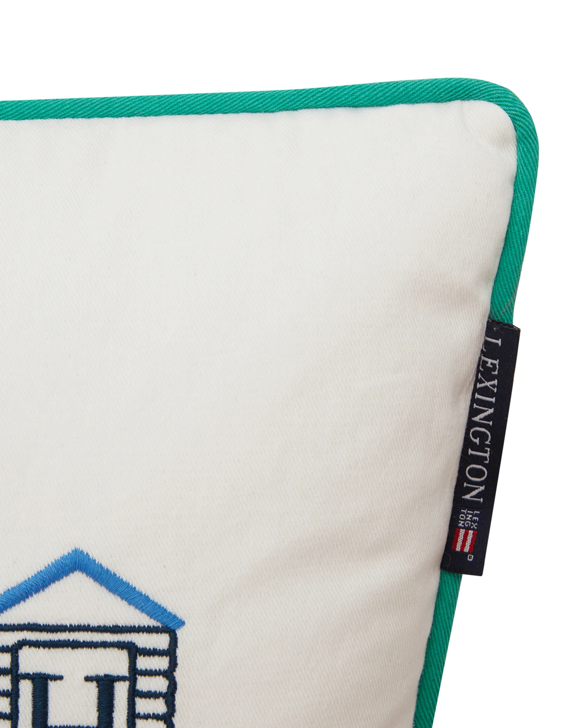 Beach Club almofada bordada 30x40 cm, Azul-branco-verde Lexington