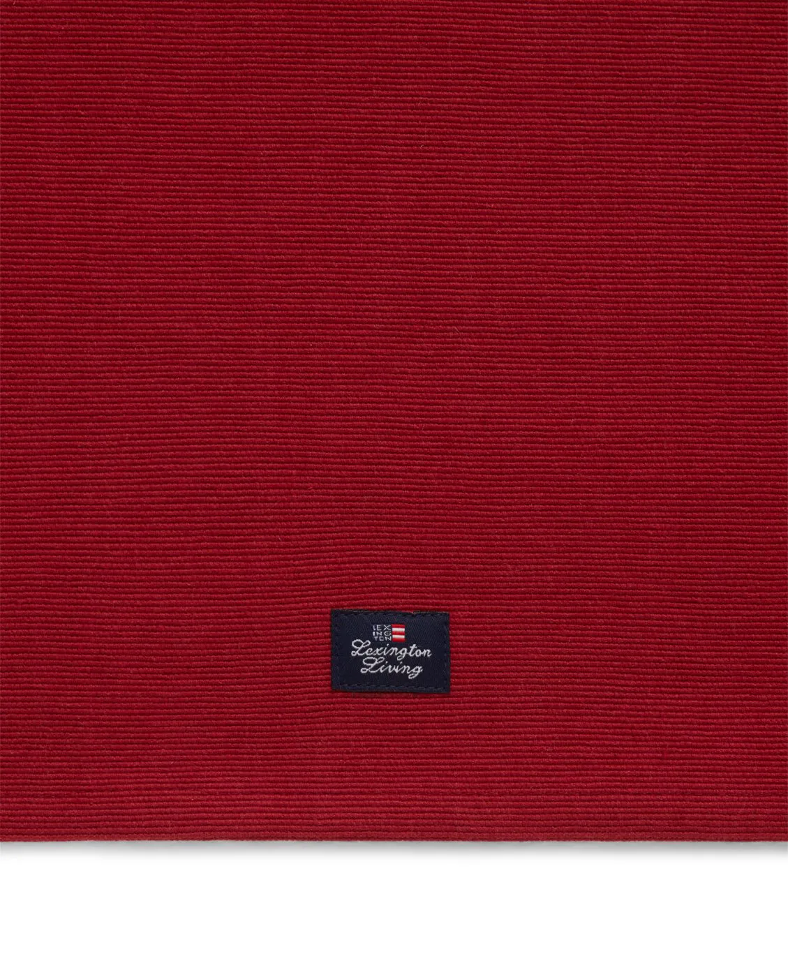 Caminho de mesa Side Striped Org Algodão Rib 50x250 cm, vermelho-bege Lexington