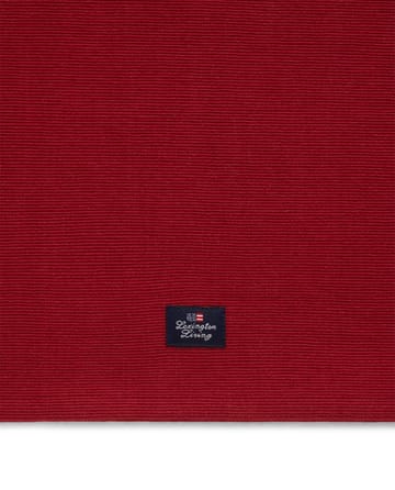 Caminho de mesa Side Striped Org Algodão Rib 50x250 cm - vermelho-bege - Lexington