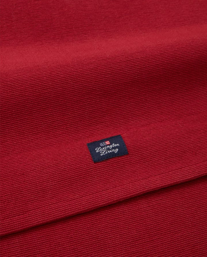 Caminho de mesa Side Striped Org Algodão Rib 50x250 cm, vermelho-bege Lexington