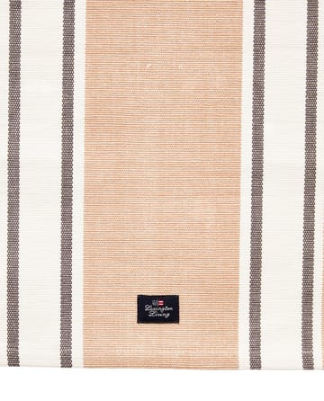 Caminho de mesa Striped Organic Cotton 50x250 cm - Branco-bege - Lexington