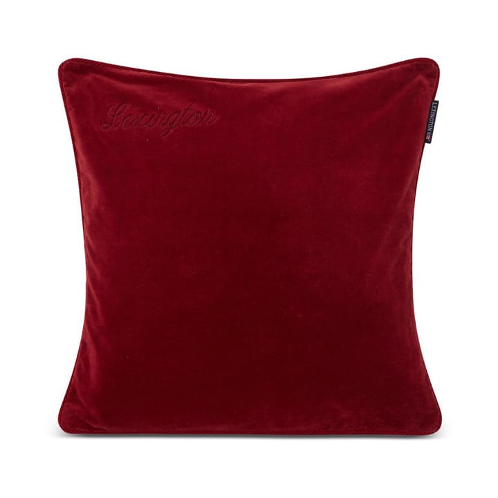 Capa de almofada algodão e veludo Organic 50x50 cm, Vermelho Lexington