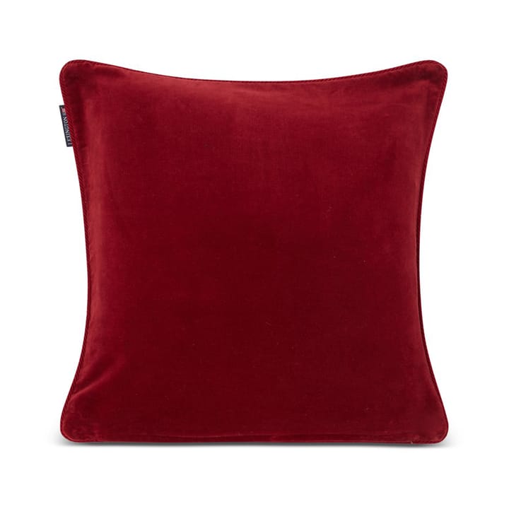 Capa de almofada algodão e veludo Organic 50x50 cm, Vermelho Lexington
