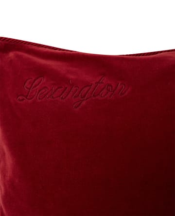 Capa de almofada algodão e veludo Organic 50x50 cm - Vermelho - Lexington