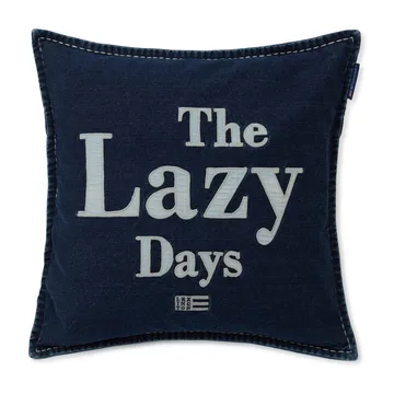Capa de almofada algodão sarja Lazy Days Denim 50x50 cm - Denim blue - Lexington