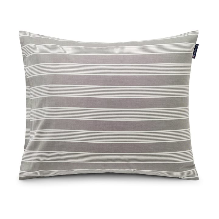 Capa de almofada de liocel e algodão Striped 50x60 cm, Cinza-branco Lexington