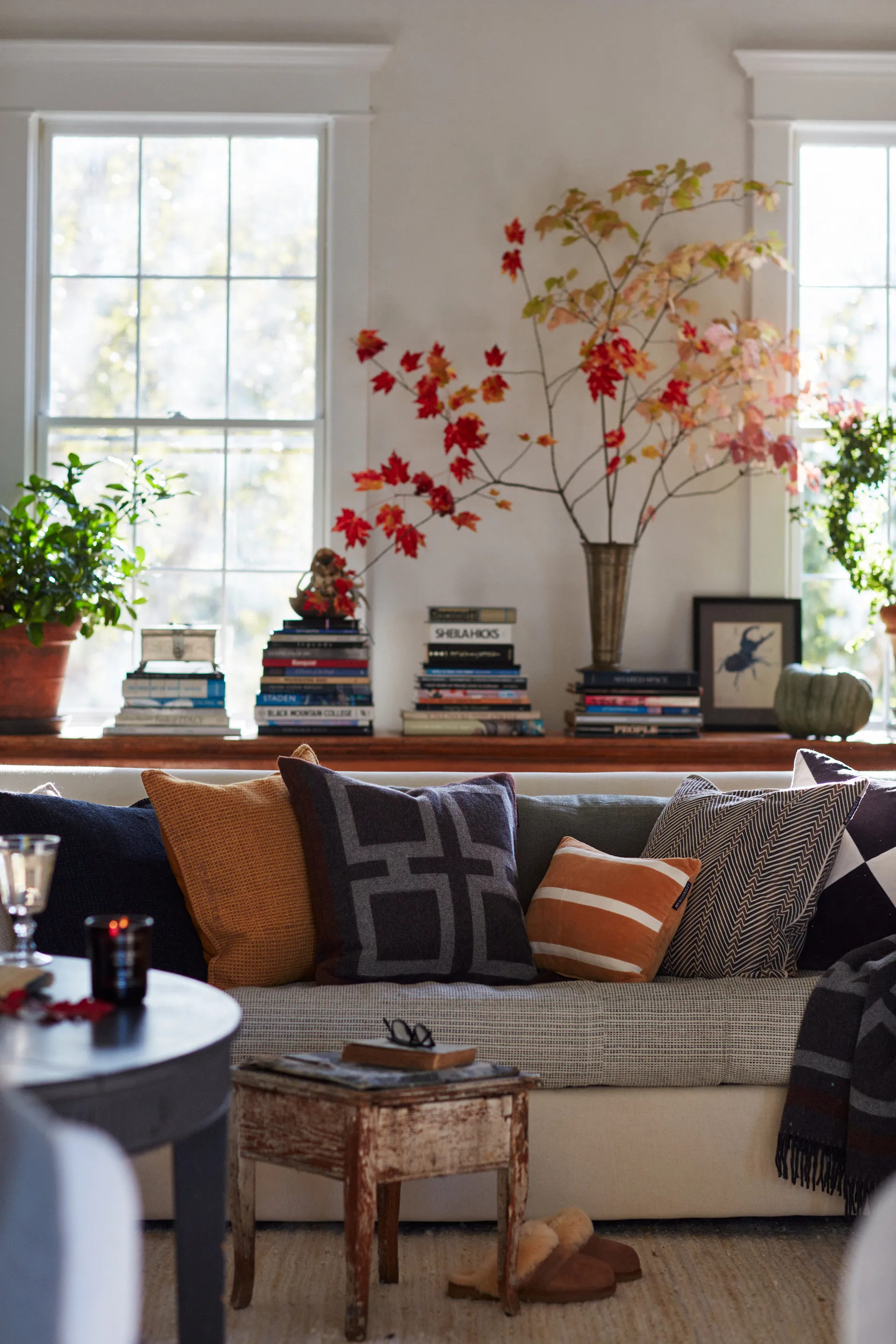 Capa de almofada de veludo de algodão orgânico remendado 50x50 cm, Cinza escuro-bege claro Lexington