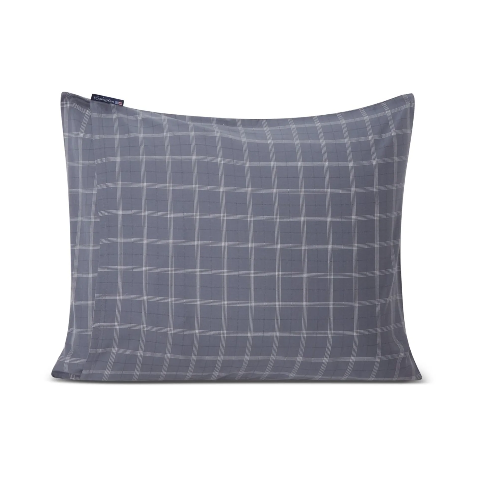 Capa de almofada em Oxford xadrez Pinpoint 50x60 cm, Dove Lexington