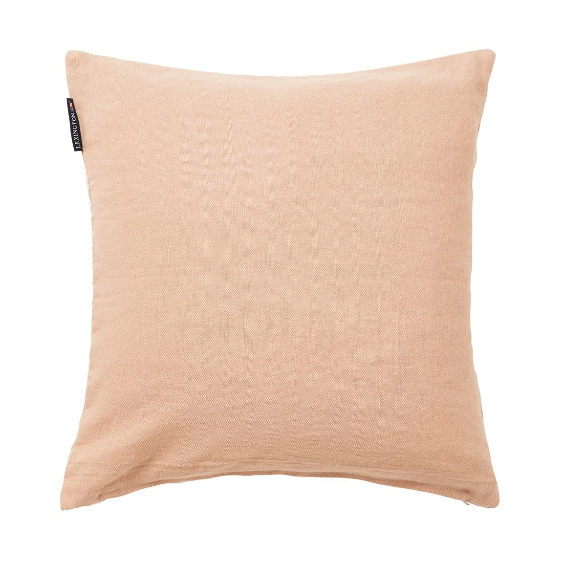 Capa de almofada Emboidery Striped Linen/Cotton 50x50 cm, Bege-branco Lexington