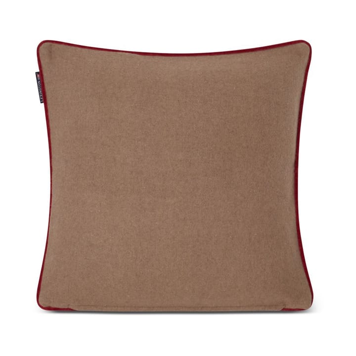 Capa de almofada Fresh Snow Ski Lift Wool Mix 50x50 cm, bege-branco-vermelho Lexington