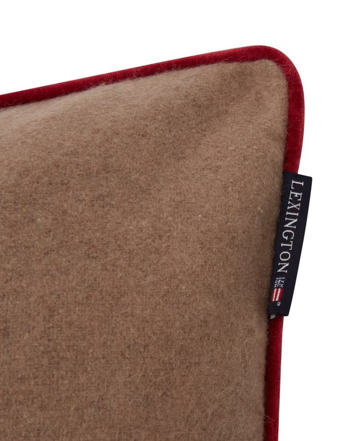 Capa de almofada Fresh Snow Ski Lift Wool Mix 50x50 cm, bege-branco-vermelho Lexington