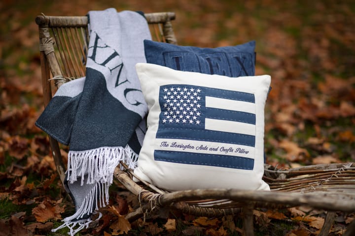 Capa de almofada Icons Denim Logo 50x50 cm, Denim blue Lexington