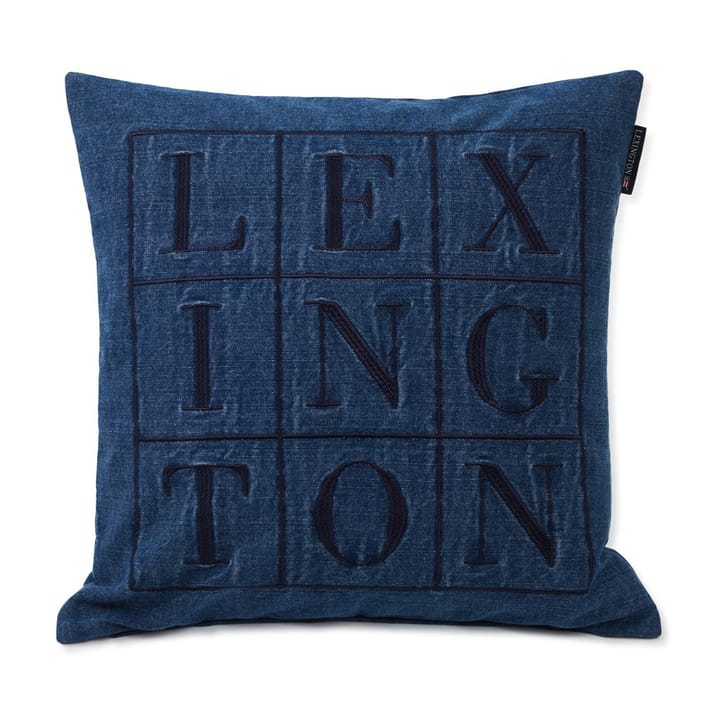 Capa de almofada Icons Denim Logo 50x50 cm, Denim blue Lexington