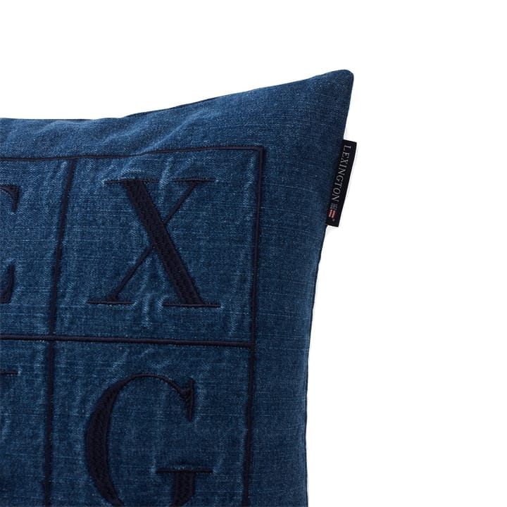 Capa de almofada Icons Denim Logo 50x50 cm, Denim blue Lexington