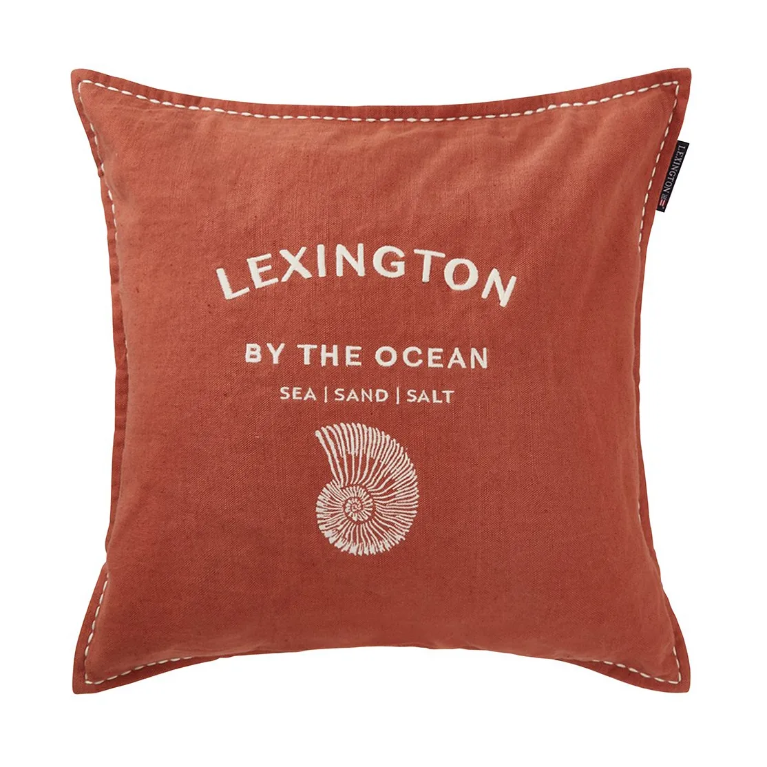 Capa de almofada Logo Embroidered By the Ocean 50x50 cm, Coconut Lexington