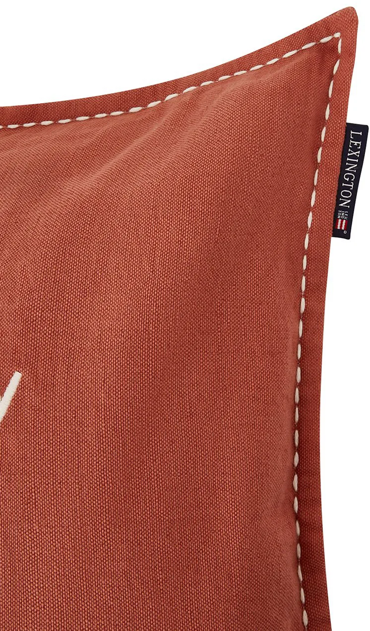 Capa de almofada Logo Embroidered By the Ocean 50x50 cm, Coconut Lexington