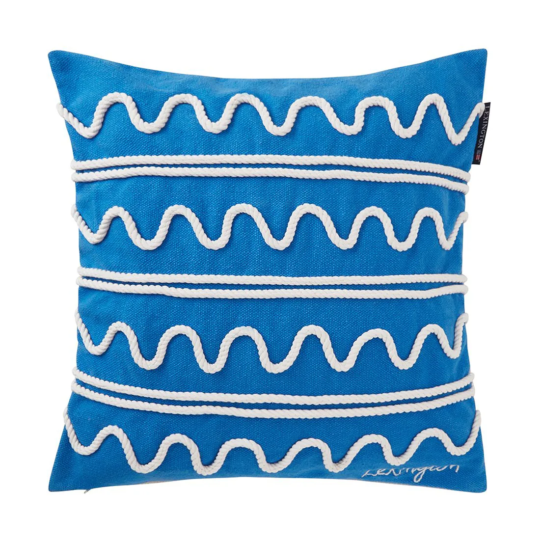 Capa de almofada Rope Wave Cotton Canvas 50x50 cm, Blue Lexington