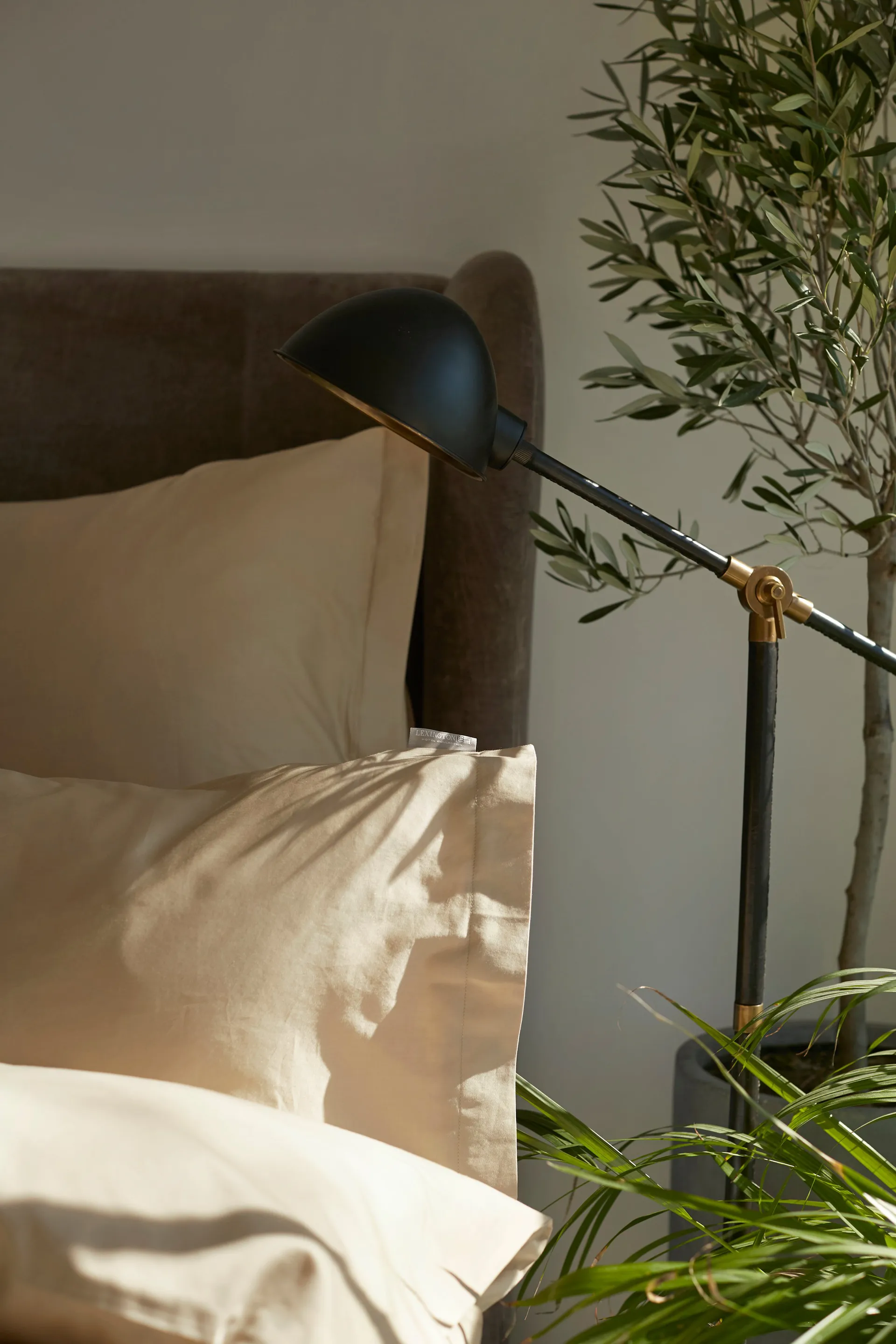 Capa de edredão Hotel Sateen Jacquard 220x220 cm, Light beige Lexington
