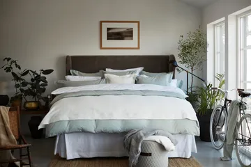 Capa de edredão Hotel Sateen Jacquard 220x220 cm - Sage green - Lexington