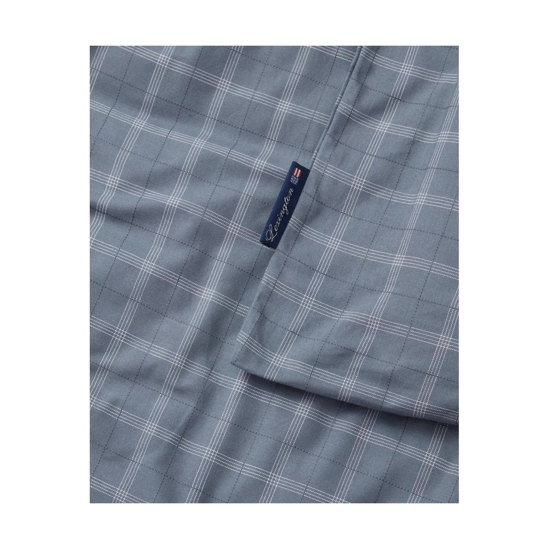 Capa de edredão Pinpoint Oxford axadrezada 150x210 cm, Dove Lexington