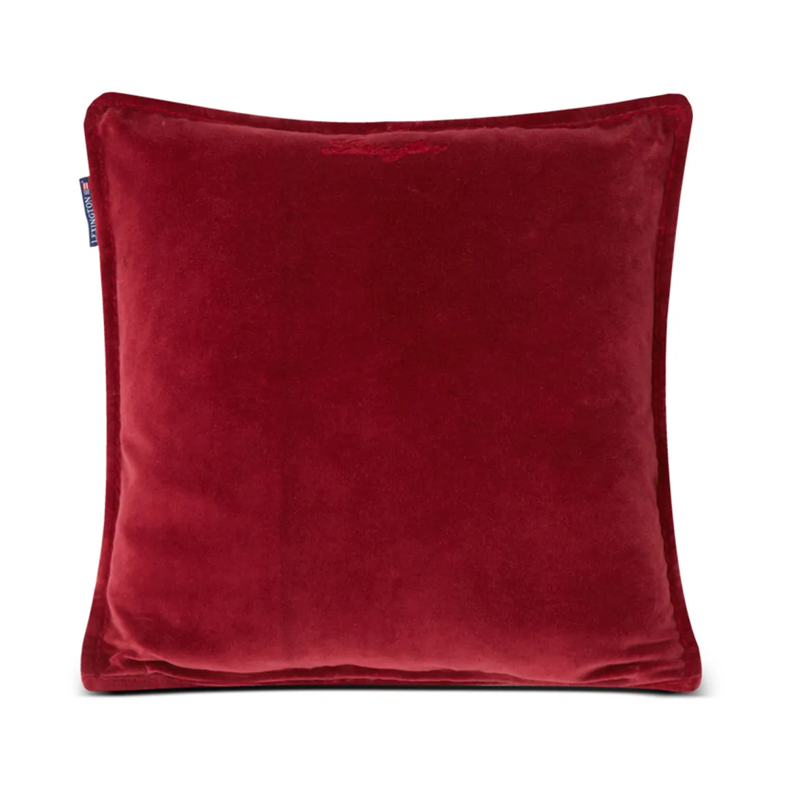 Checked capa de almofada acolchoada em linho/algodão 50x50 cm, Verde-vermelho-bege Lexington