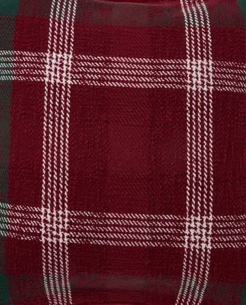 Checked capa de almofada em algodão reciclado 50x50 cm - Vermelho-verde-branco - Lexington