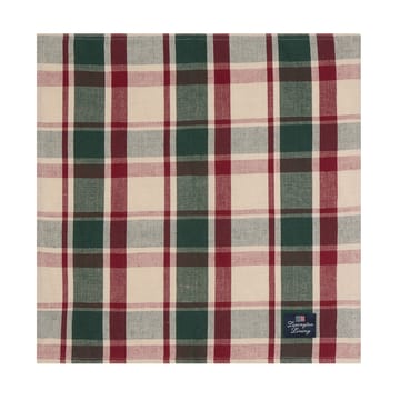 Checked linho/algodão guardanapo 50x50 cm - Verde-vermelho-bege - Lexington