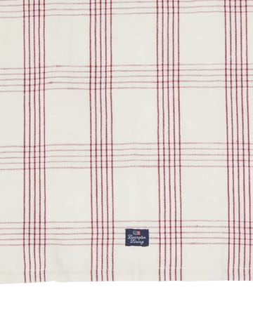 Checked linho/algodão pano de cozinha 50x70 cm - Branco-vermelho - Lexington