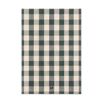 Checked linho/algodão pano de cozinha 50x70 cm - Green-light beige-red - Lexington