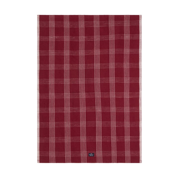 Checked linho/algodão pano de cozinha 50x70 cm - Vermelho-branco - Lexington