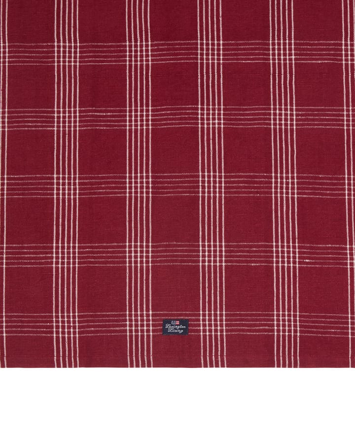 Checked linho/algodão pano de cozinha 50x70 cm, Vermelho-branco Lexington