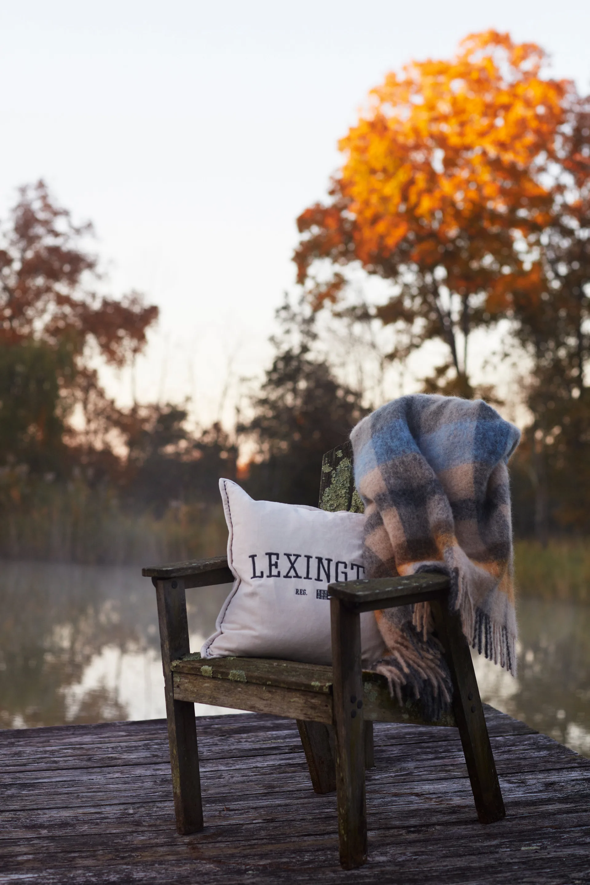 Checked Mohair Mix manta 130x170 cm, Multi Lexington