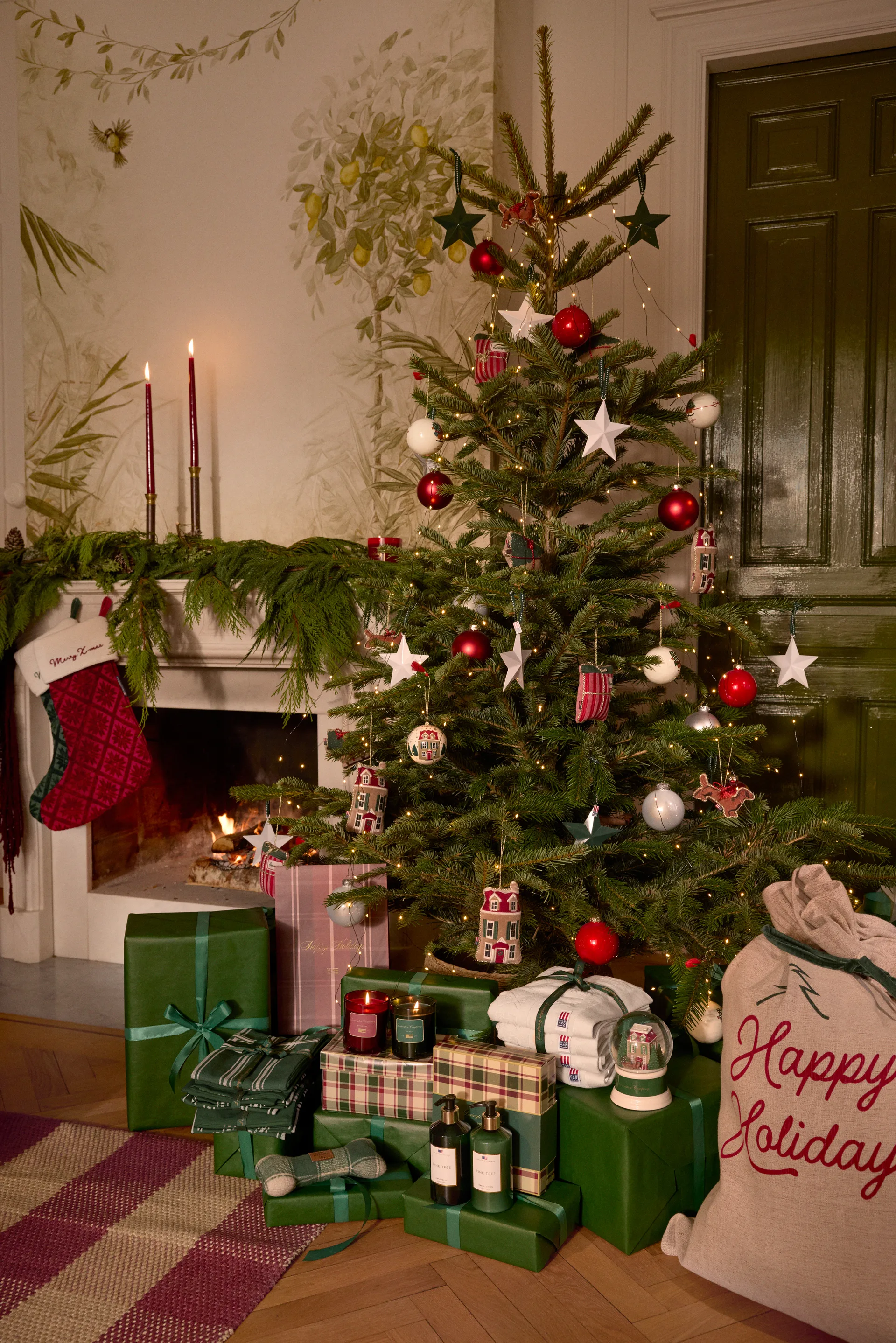 Christmas gift pendente de Natal, Vermelho Lexington