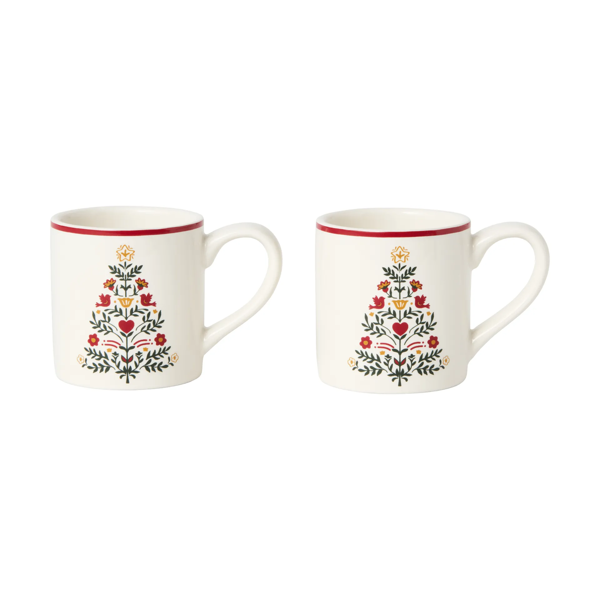 Christmas Tree caneca mini, Multicolor, 5,5x6 cm, pack de 2 Lexington