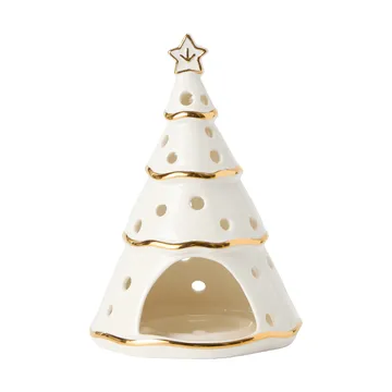 Christmas Tree castiçal de vidro - White-gold, 16,5 cm - Lexington