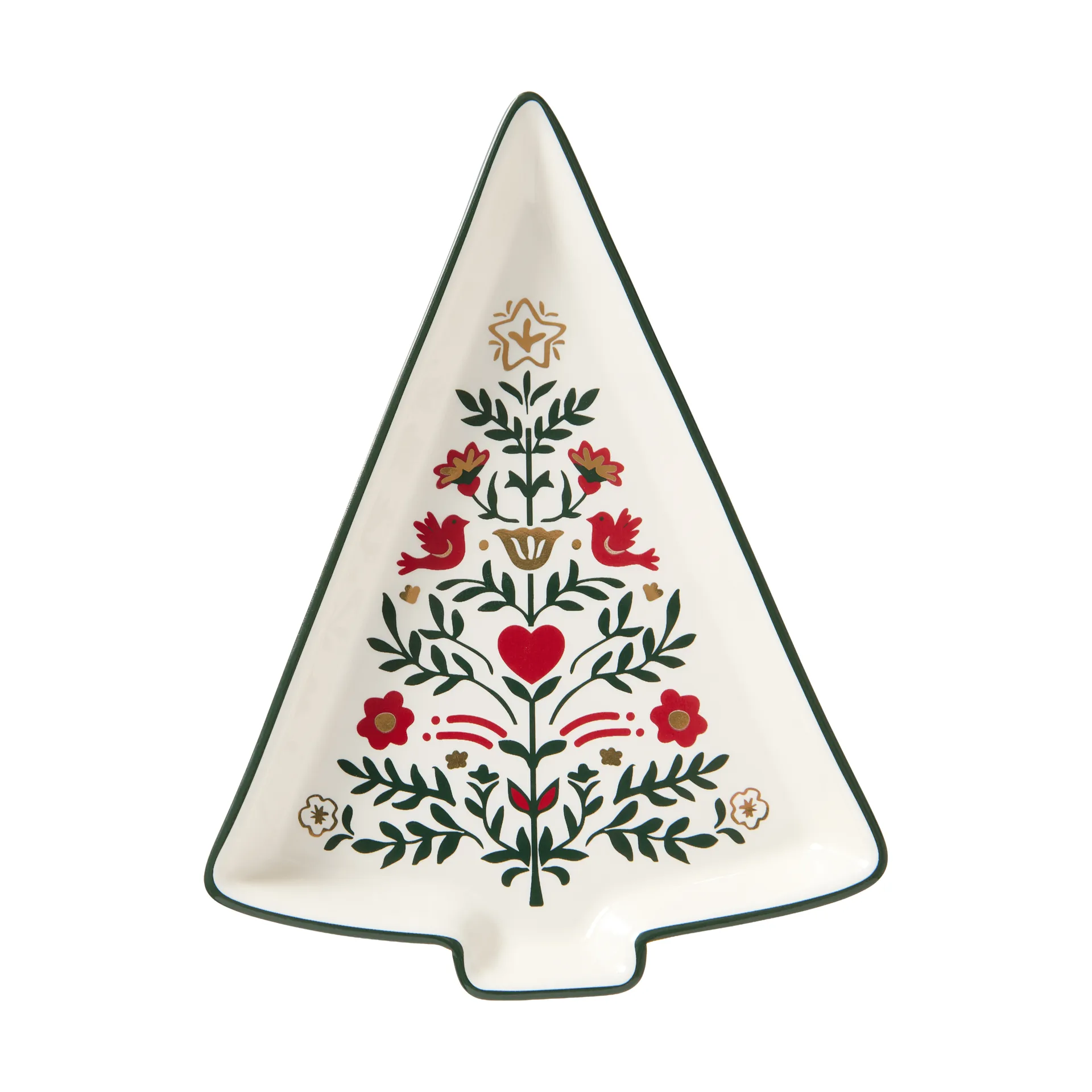 Christmas Tree prato de servir, Multicolor, 15,2x11x1,6 cm Lexington